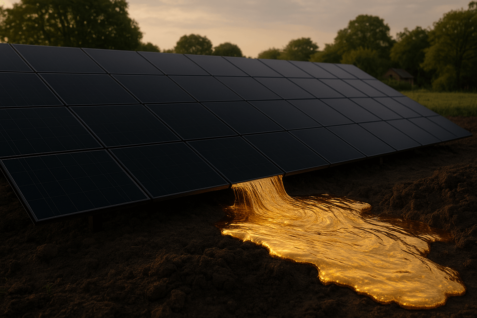 Goldenes PV-Symbol für attraktive Förderungen